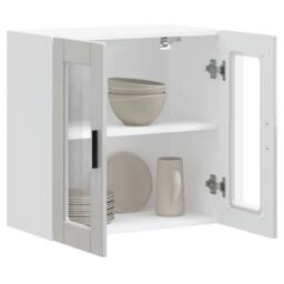 Berkfield Home Kitchen Wall Cabinet with Glass Door Porto High Gloss White - thumbnail 6
