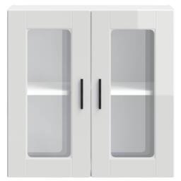 Berkfield Home Kitchen Wall Cabinet with Glass Door Porto High Gloss White - thumbnail 8