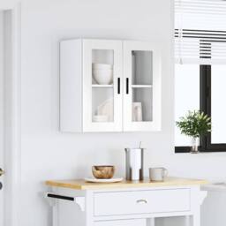 Berkfield Home Kitchen Wall Cabinet with Glass Door Porto High Gloss White - thumbnail 4