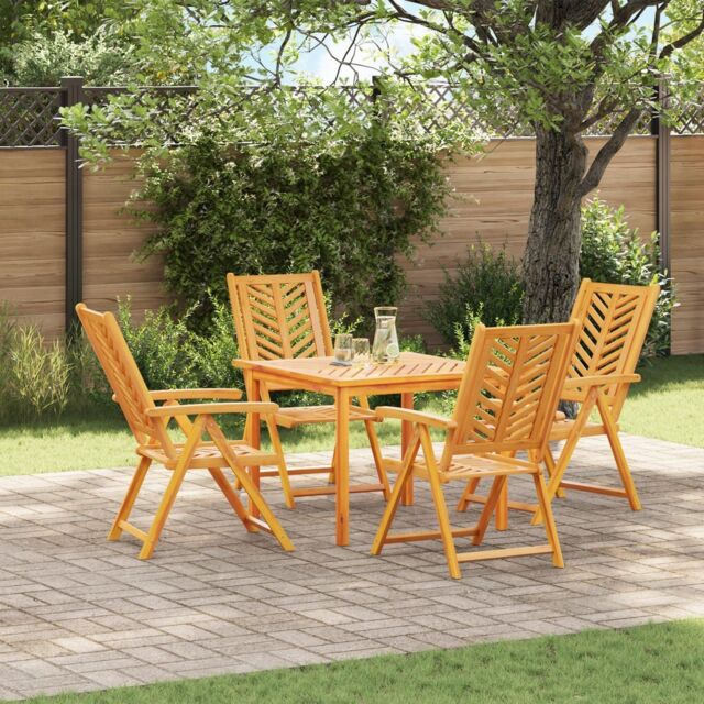 Berkfield Home Reclining Garden Chairs 4 pcs Solid Wood Acacia - image 1