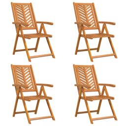 Berkfield Home Reclining Garden Chairs 4 pcs Solid Wood Acacia - thumbnail 2