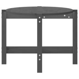 Berkfield Home Coffee Table Grey 118x63x45 cm Solid Wood Pine - Size: 118 x 63 x 45 cm - thumbnail 6