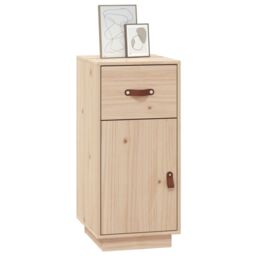 Berkfield Home Sideboard 34x40x75 cm Solid Wood Pine in Brown - Size: 34 x 40 x 75 cm - thumbnail 4