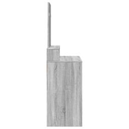 Berkfield Home Beautiful Dressing Table with Mirror Grey Sonoma 80x41x144.5 cm - thumbnail 5