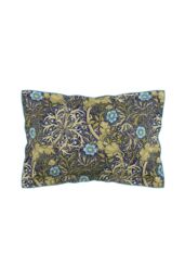 Morris & Co 'Seaweed' Cotton Duvet Cover Set in Dark Blue - Size: King - thumbnail 4