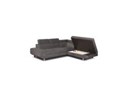 OLYMPIA FURNITURE Artic Right Arm Corner Grey Color Sofa Bed With Storage - Premium Quality Fabric - thumbnail 3