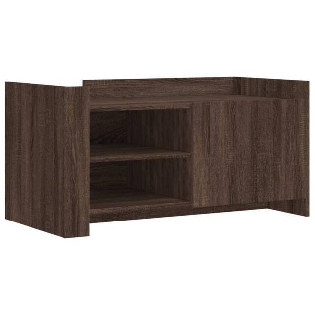 Berkfield Home Coffee Table Brown oak 100x50x50 cm Engineered Wood - Size: 100 x 50 x 50 cm - image 1
