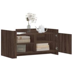 Berkfield Home Coffee Table Brown oak 100x50x50 cm Engineered Wood - Size: 100 x 50 x 50 cm - thumbnail 3