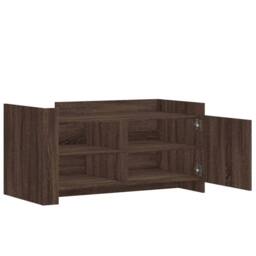 Berkfield Home Coffee Table Brown oak 100x50x50 cm Engineered Wood - Size: 100 x 50 x 50 cm - thumbnail 7
