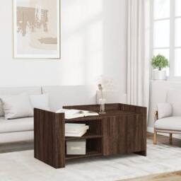 Berkfield Home Coffee Table Brown oak 100x50x50 cm Engineered Wood - Size: 100 x 50 x 50 cm - thumbnail 2