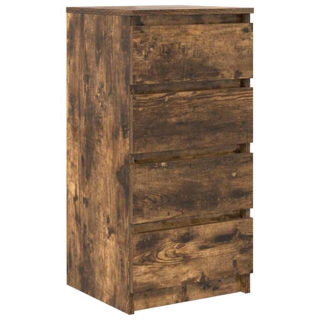 Berkfield Home Sideboard Smoked Oak 37.5x35x76 cm Engineered Wood in Brown - image 1