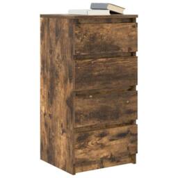Berkfield Home Sideboard Smoked Oak 37.5x35x76 cm Engineered Wood in Brown - thumbnail 4