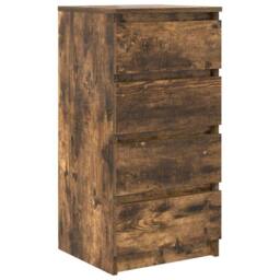 Berkfield Home Sideboard Smoked Oak 37.5x35x76 cm Engineered Wood in Brown - thumbnail 1