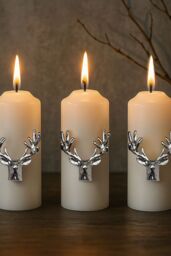 Marco Paul Silver Stag Head Candle Pins Stag Accessories Reindeer Candle - thumbnail 9