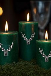 Marco Paul Silver Stag Head Candle Pins Stag Accessories Reindeer Candle - thumbnail 8