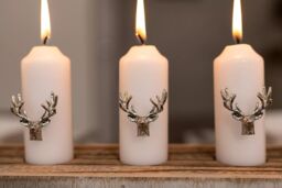 Marco Paul Silver Stag Head Candle Pins Stag Accessories Reindeer Candle