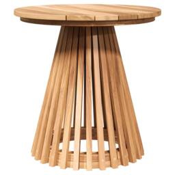 Berkfield Home Garden Side Table √ò50x49.5 cm Solid Wood Teak in Brown - Size: 50x49.5 cm - thumbnail 2