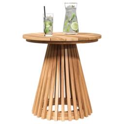 Berkfield Home Garden Side Table √ò50x49.5 cm Solid Wood Teak in Brown - Size: 50x49.5 cm - thumbnail 3