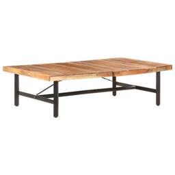 Berkfield Home Coffee Table 142x90x42 cm Solid Acacia Wood in Brown - Size: 142 x 90 x 42 cm - thumbnail 8