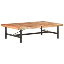 Berkfield Home Coffee Table 142x90x42 cm Solid Acacia Wood in Brown - Size: 142 x 90 x 42 cm - thumbnail 7