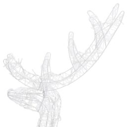 Berkfield Home Acrylic Reindeer Christmas Decorations 2 pcs 120 cm Cold White - thumbnail 5