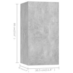 Berkfield Home 4 Piece TV Cabinet Set Concrete Grey Engineered Wood - thumbnail 6