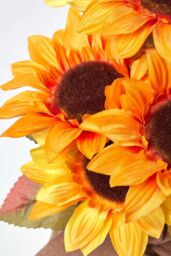 Homescapes Yellow & Golden Artificial Sunflower Arrangement in Burlap Pot - thumbnail 4