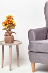 Homescapes Yellow & Golden Artificial Sunflower Arrangement in Burlap Pot - thumbnail 6