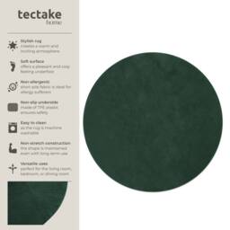 tectake Rug Zonelle 160 X 230 Cm - Green - Size: 160 cm x 230 cm - thumbnail 2
