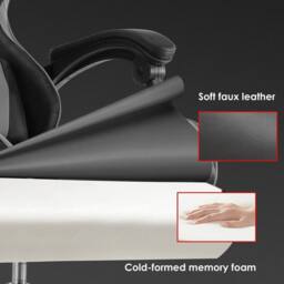 EONLION Ergonomic Gaming Chair Executive Office Computer in Black - Size: 100 cm - thumbnail 4