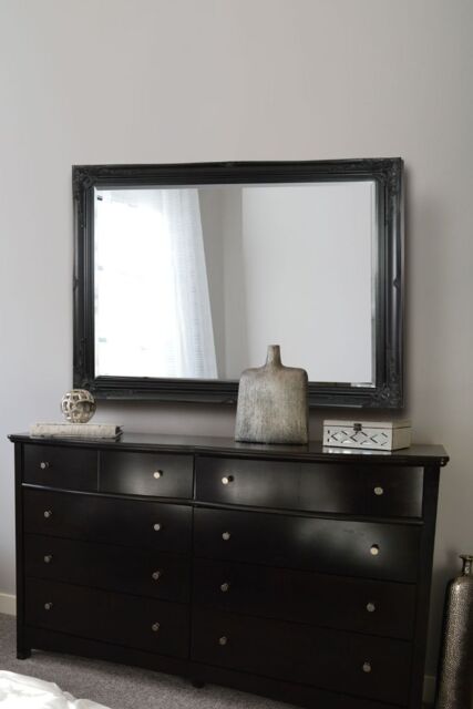 MirrorOutlet Buxton Black Large Leaner Mirror 140 x 109 CM - Size: 1 Pack - image 1