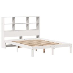 Berkfield Home Bookcase Bed without Mattress White 160x200cm Solid Wood Pine - Size: 160x200 cm - thumbnail 3