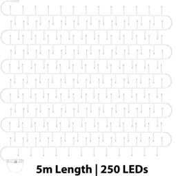 Xmas Haus Cluster Lights White Rubber IP65 5m/250 LED Colour Change - thumbnail 2