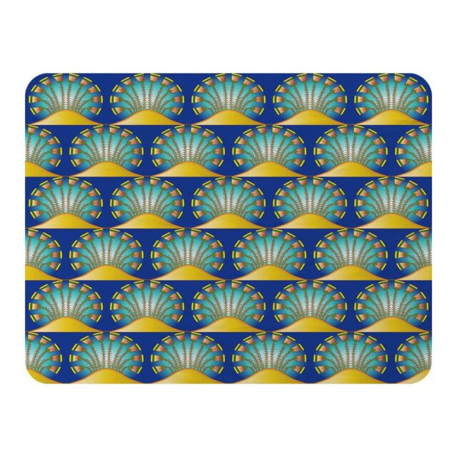 Benjamin Tate Design Egyptian Style Motif Blanket in Natural - Size: 120 cm x 150 cm - image 1