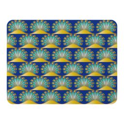 Benjamin Tate Design Egyptian Style Motif Blanket in Natural - Size: 120 cm x 150 cm - thumbnail 1