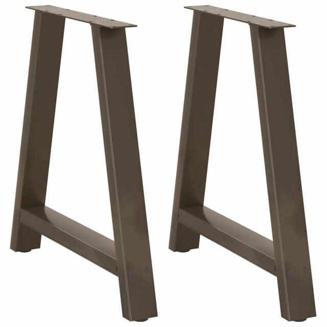 Berkfield Home Coffee Table Legs A-Shaped 2 pcs 80x(72-73) cm Steel in Black - image 1