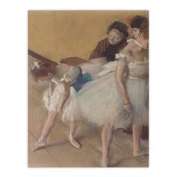 Artery8 Edgar Degas Framed Wall Art Print Ballerina Dance Examination in Beige - Size: A4 - thumbnail 3
