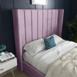 DS Living Oxford Upholstered Soft Touch Plush Pink Velvet Bed Frame - Size: Single - thumbnail 2