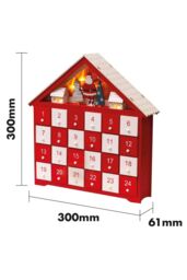 Netagon Wooden Advent Calendar in Red - thumbnail 2