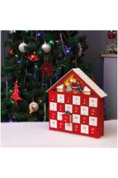 Netagon Wooden Advent Calendar in Red