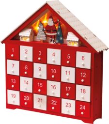 Netagon Wooden Advent Calendar in Red - thumbnail 5