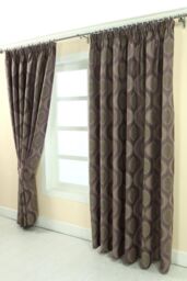 Homescapes Modern Curve Jacquard Curtain Tie Back Pair in Purple - thumbnail 5