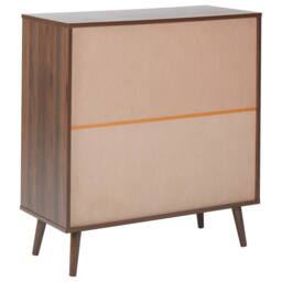 Wyld and Coco Home Sideboard Dark Engineered Wood 2-Door with 8-Bottle Wine Rack in Brown - thumbnail 6