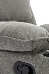 More4Homes Sydney 1 Seater Fabric Manual Recliner Chair with Cupholders in Grey - thumbnail 3