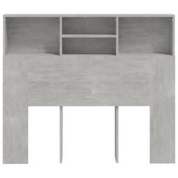 Berkfield Home Headboard Cabinet Concrete Grey 120x19x103.5 cm - thumbnail 5