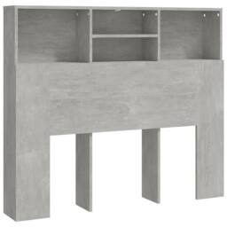 Berkfield Home Headboard Cabinet Concrete Grey 120x19x103.5 cm - thumbnail 1