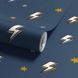 Arthouse Bolt Navy Blue Wallpaper - thumbnail 2
