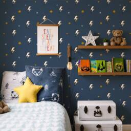 Arthouse Bolt Navy Blue Wallpaper - thumbnail 3