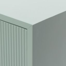 OHS Ribbed Bedside Table Modern Bedroom 3 Draw Office Nightstand in Pale Green - thumbnail 7
