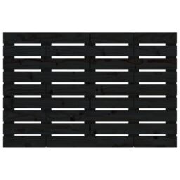Berkfield Home Wall Headboard Black 81x3x63 cm Solid Wood Pine - Size: 81 x 3 x 63 cm - thumbnail 4